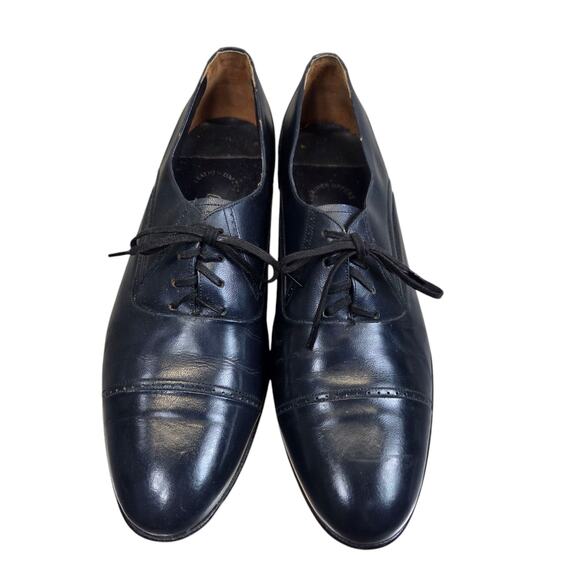 SAMUEL WINDSOR OXFORDS 11D Mens Blue Leather Dress Shoes Office Business Church‎ - Picture 2 of 11